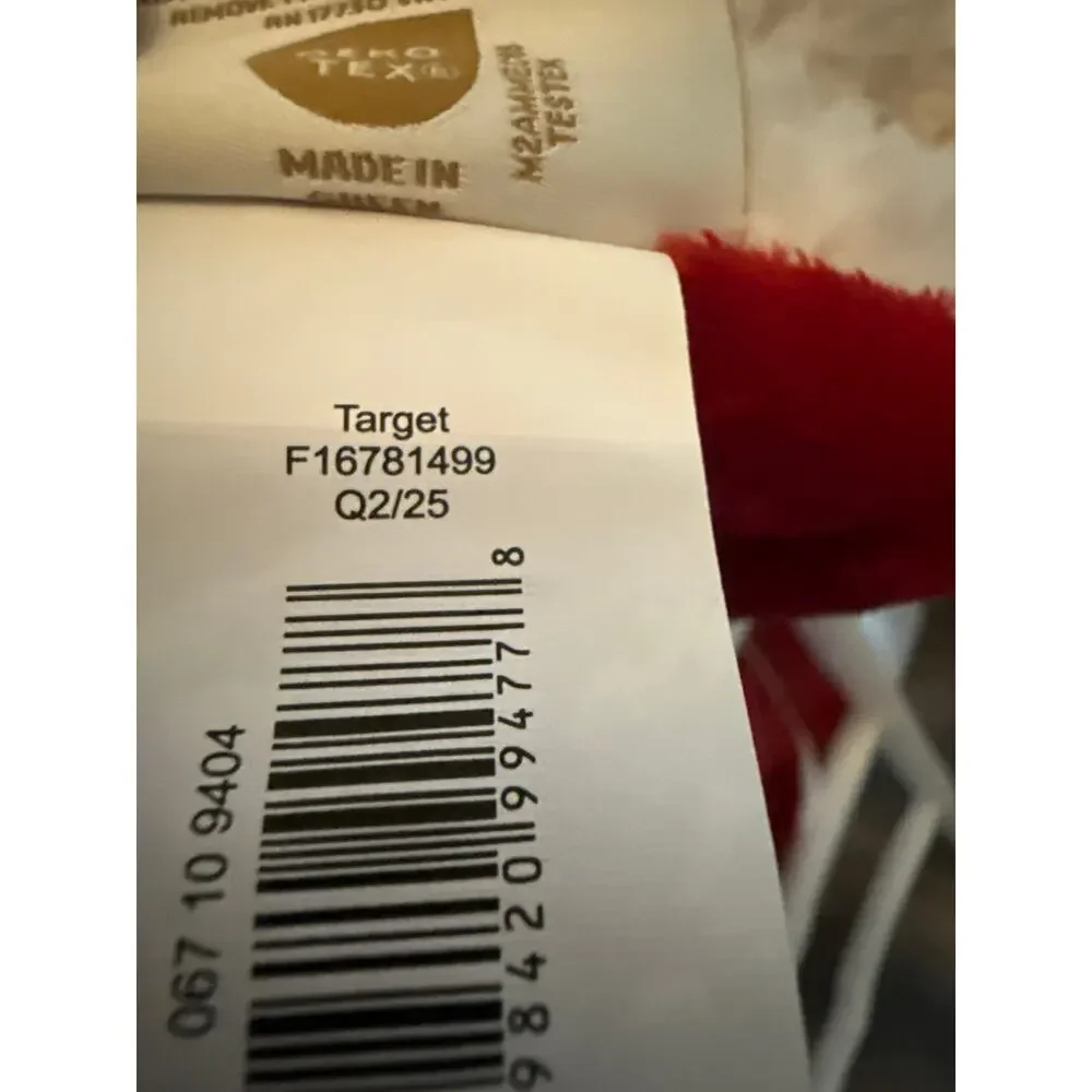 Threshold Red and Cream Shearling Sherpa oversized Throw Blanket 50x60